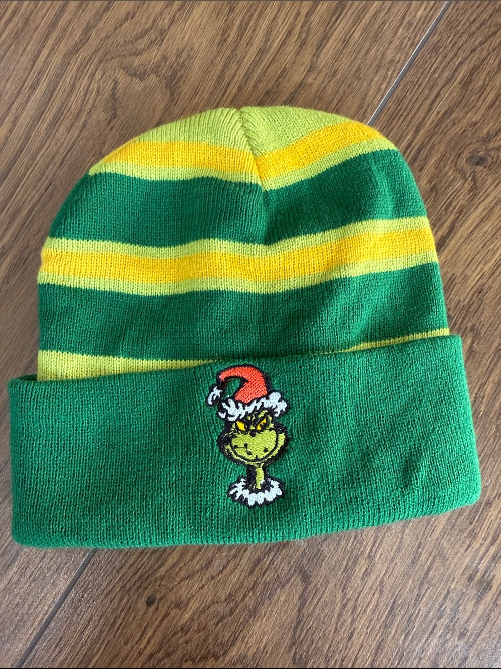 Grinch winter hat -adult-one size fits most adults.